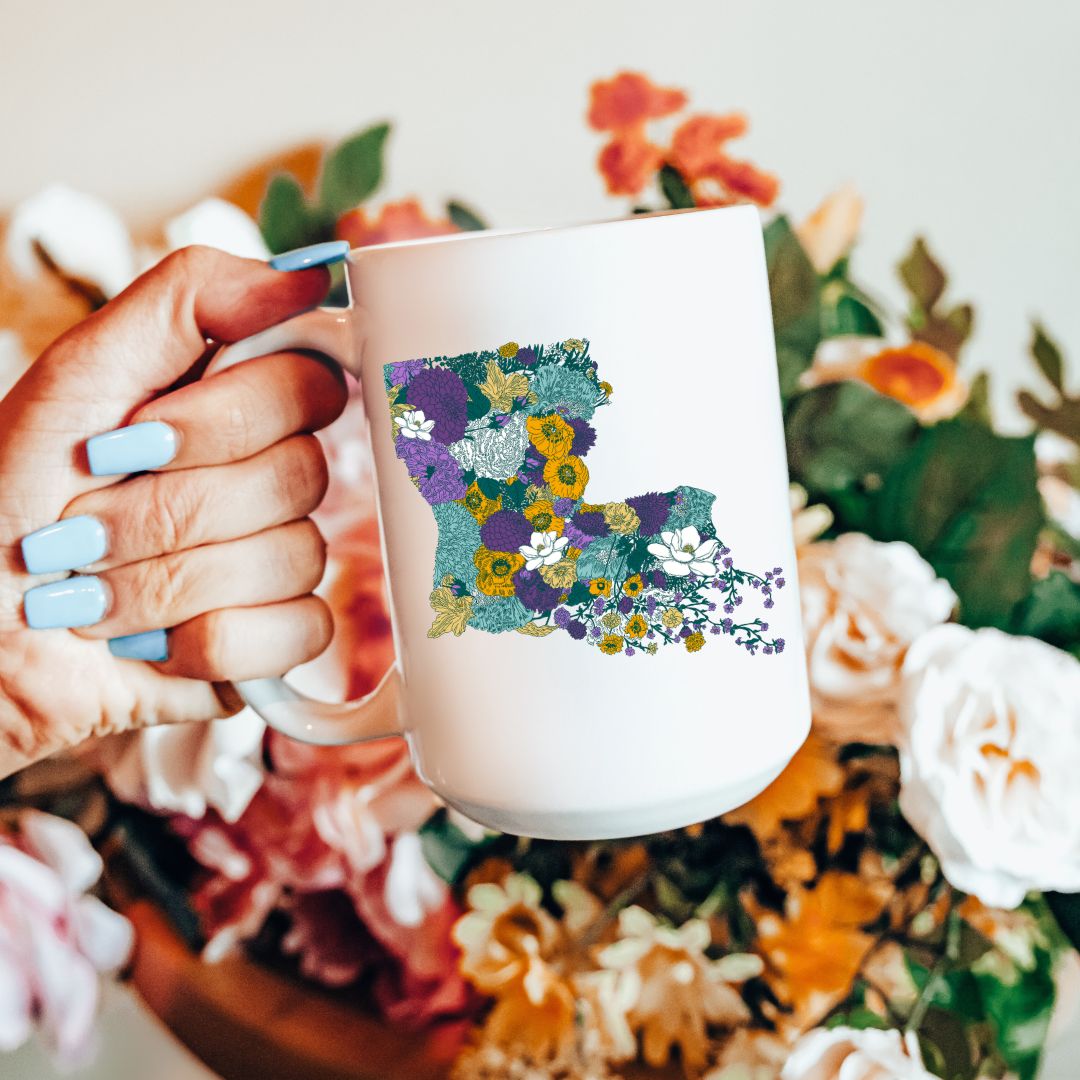 Ohio State Coffee Mug of Flowers Columbus Ohio Griffins Floral Design