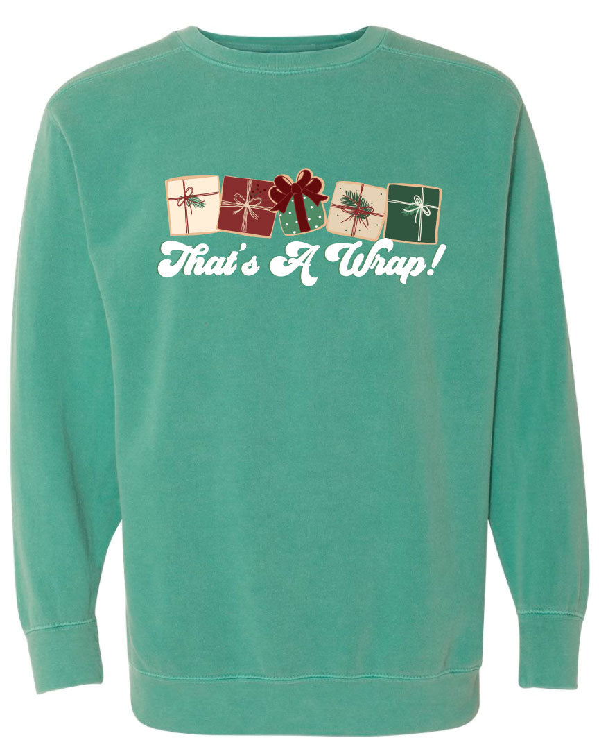 Thats a Wrap! Graphic Christmas Sweatshirt – Pink House on River