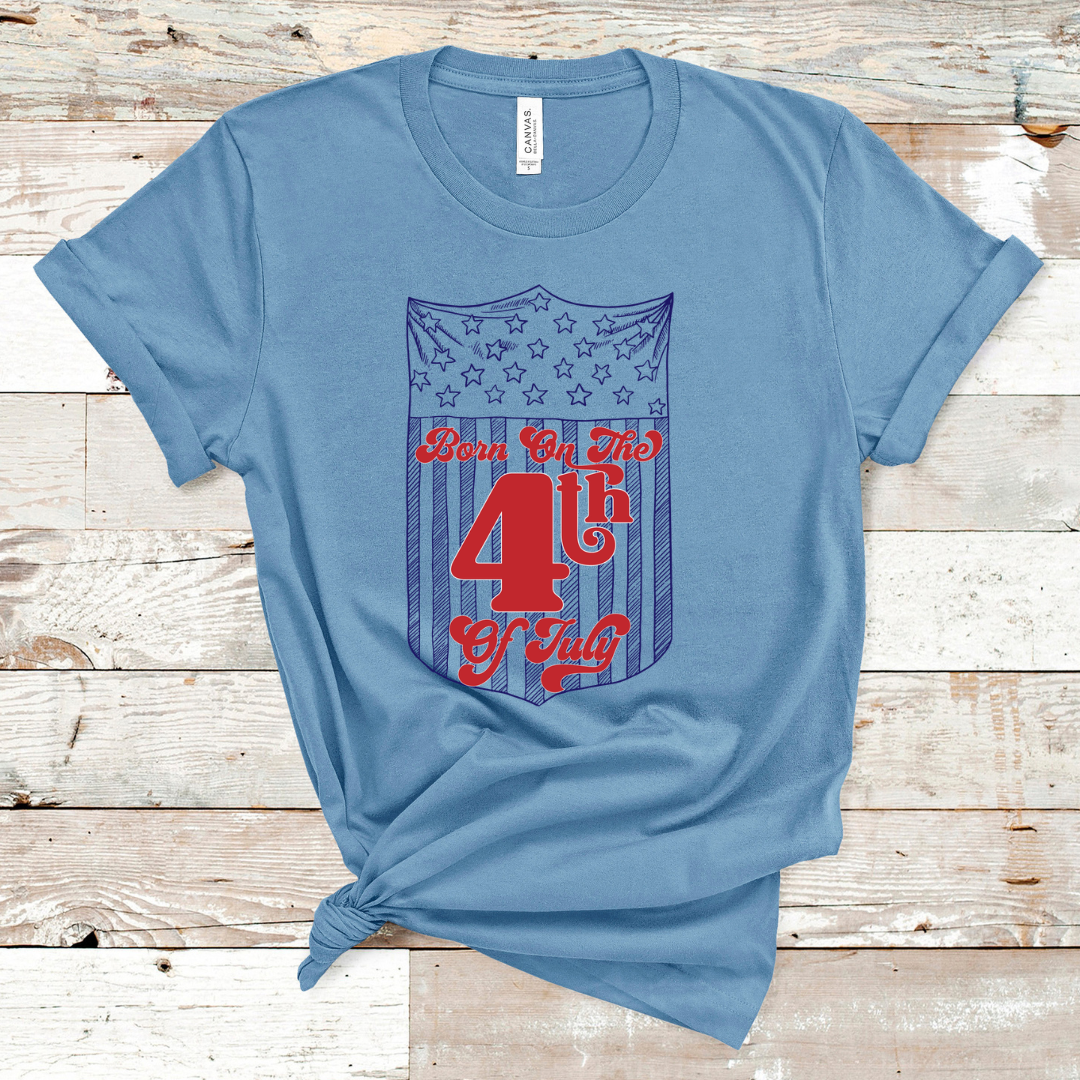 Born on the 4th of July Patriotic Graphic Tee