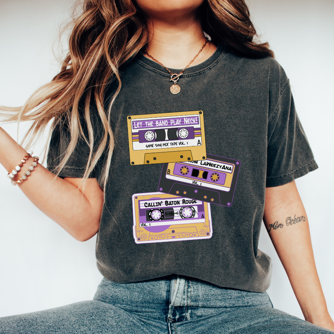 LSU Tigers Game Day Mix Tape Graphic Tee