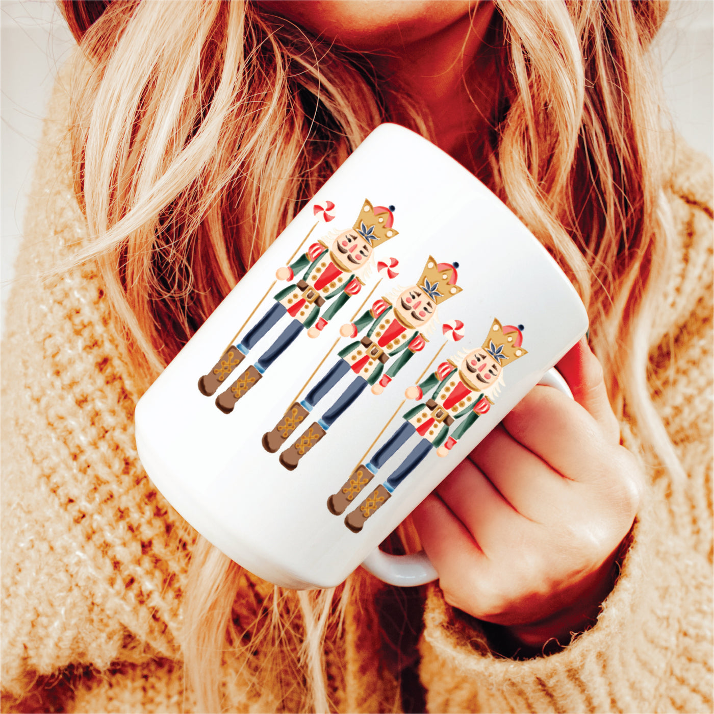 Red & Green Nutcracker Trio Coffee Mug