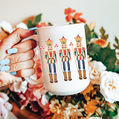 Red & Green Nutcracker Trio Coffee Mug