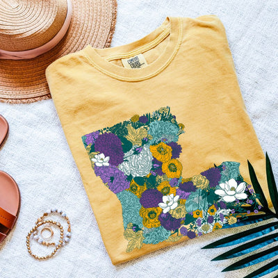 Floral Louisiana Graphic Tee